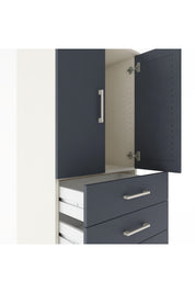 Hyperion Dolap Tek Raflı 5 Çekmeceli 2 Kapaklı 60x44x182 - S56M012V2B
