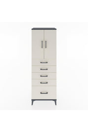Hyperion Dolap Tek Raflı 5 Çekmeceli 2 Kapaklı 60x44x182 - S56M012V4B
