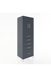 Hyperion Dolap Tek Raflı 5 Çekmeceli 2 Kapaklı 60x44x182 - S56M012V5B
