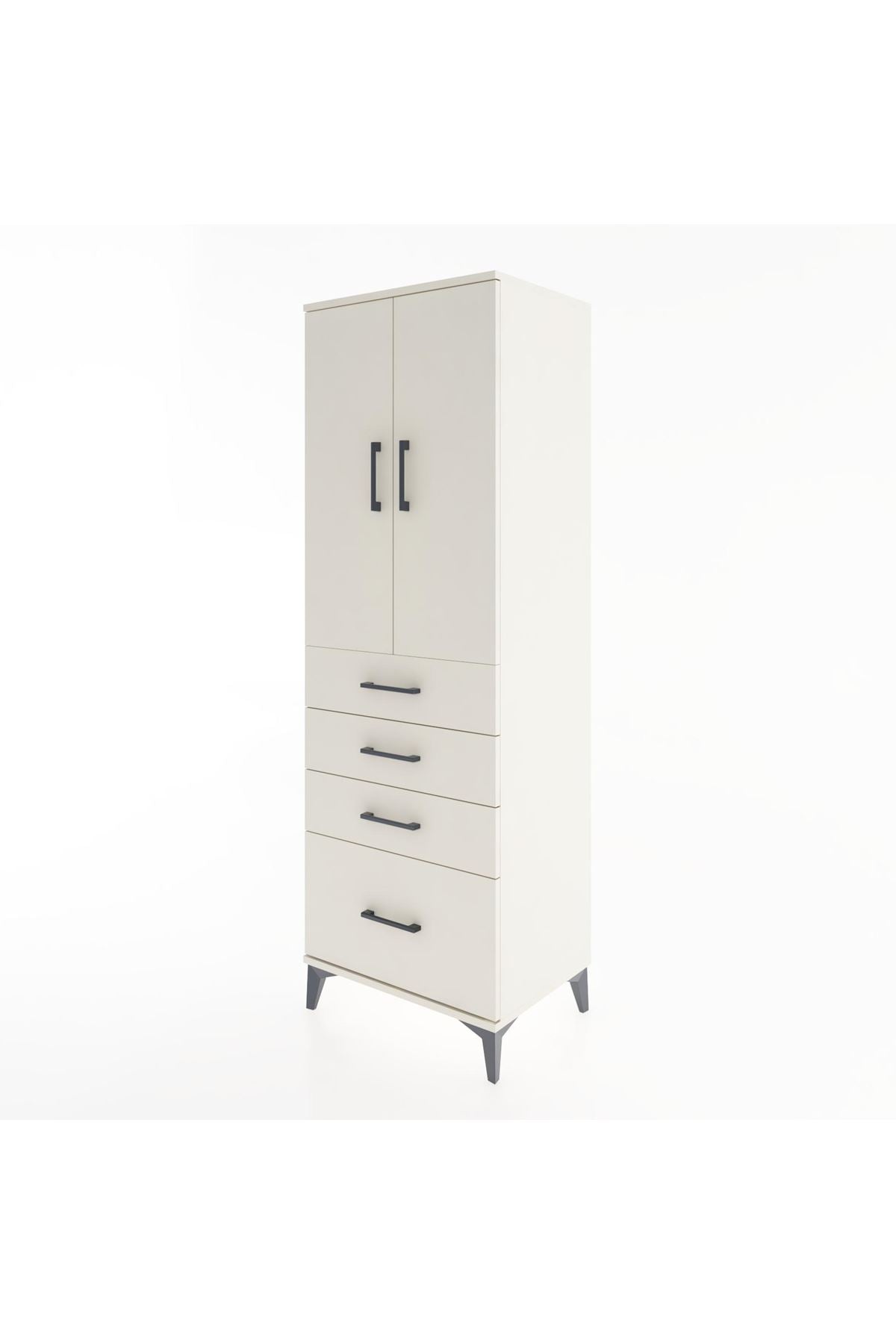 Hyperion Dolap 2 Raflı 4 Çekmeceli 2 Kapaklı 60x44x182 - S56M013V1B