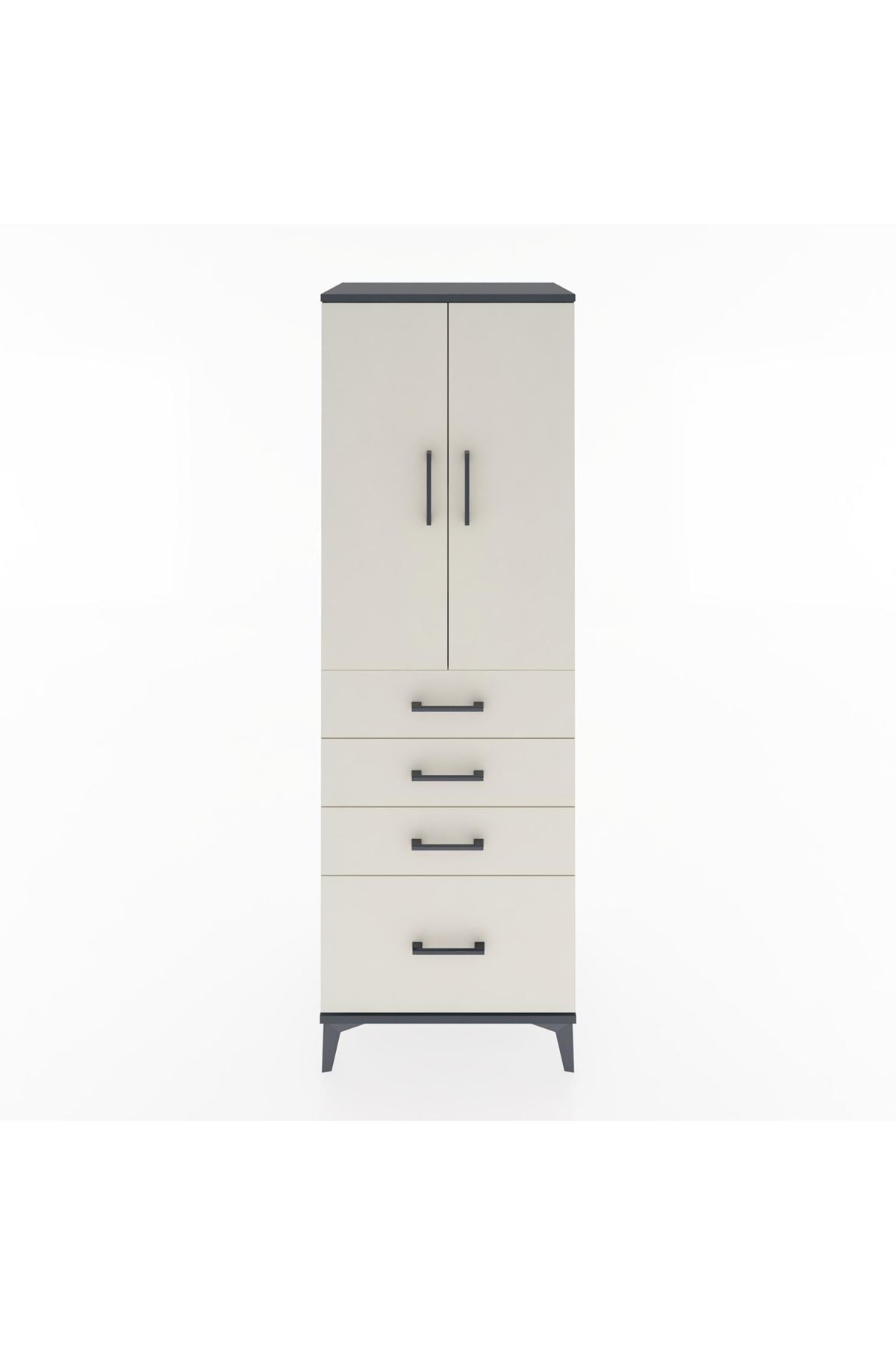Hyperion Dolap 2 Raflı 4 Çekmeceli 2 Kapaklı 60x44x182 - S56M013V4B