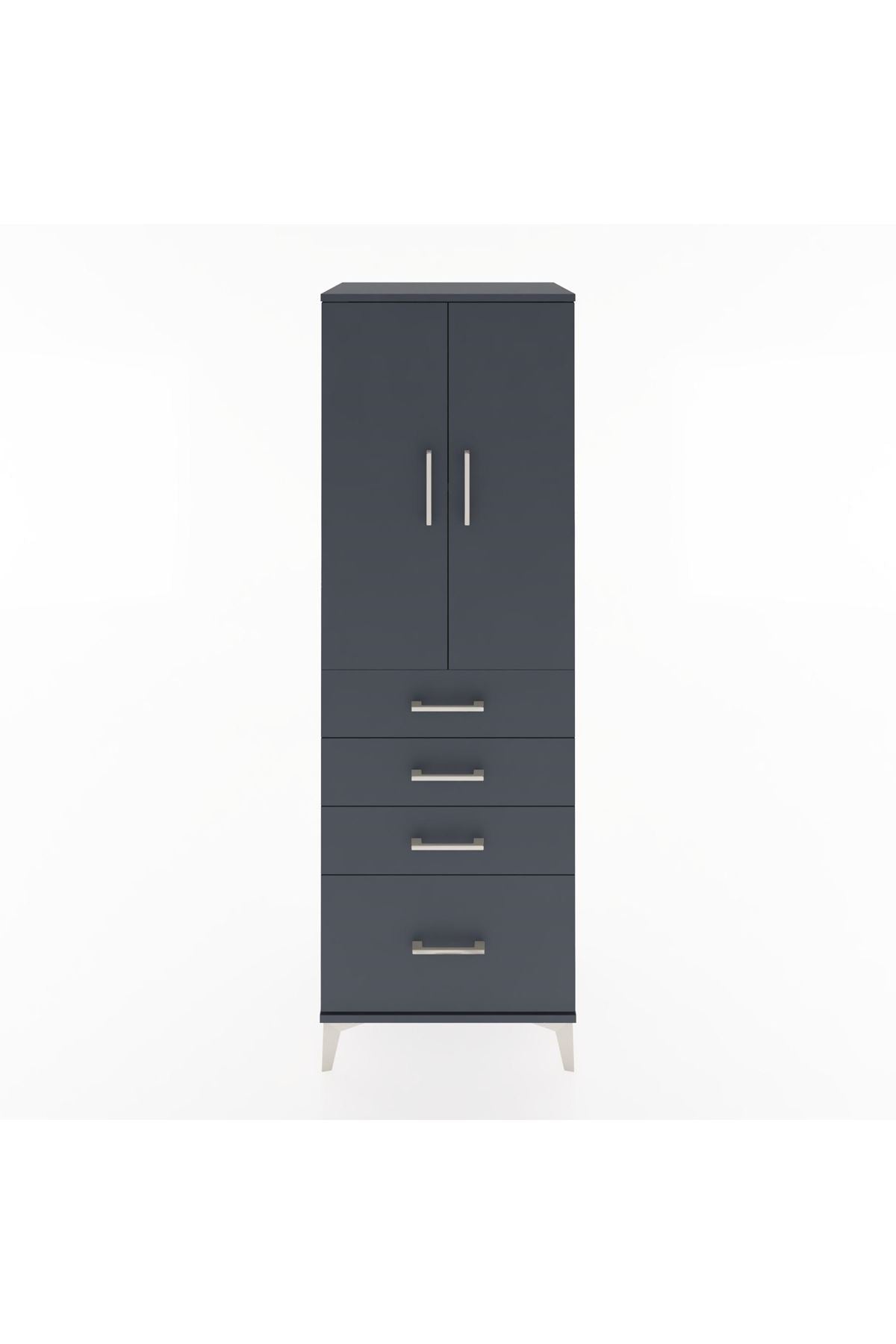 Hyperion Dolap 2 Raflı 4 Çekmeceli 2 Kapaklı 60x44x182 - S56M013V5B