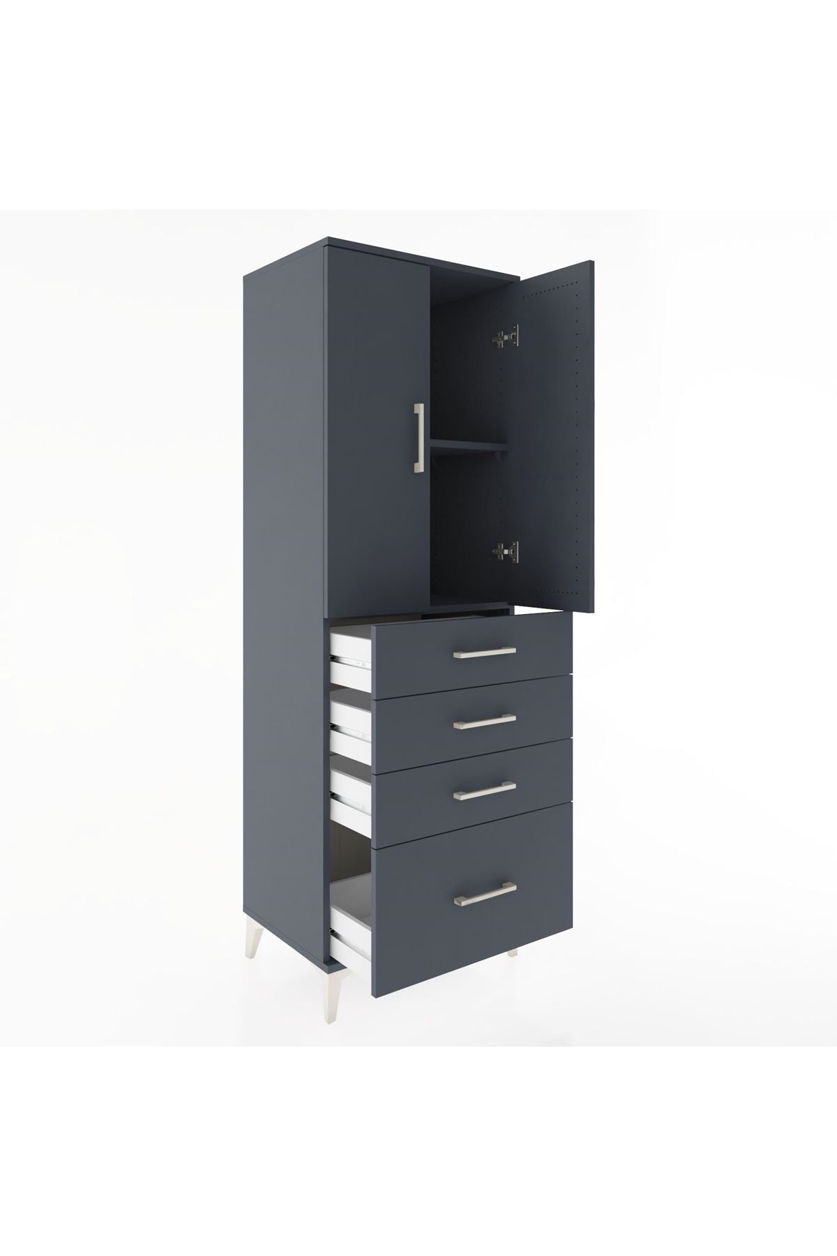 Hyperion Dolap 2 Raflı 4 Çekmeceli 2 Kapaklı 60x44x182 - S56M013V5B