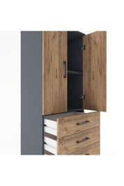 Hyperion Dolap 2 Raflı 4 Çekmeceli 2 Kapaklı 60x44x182 - S56M013V6B