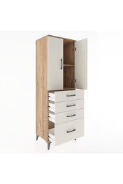 Hyperion Dolap 2 Raflı 4 Çekmeceli 2 Kapaklı 60x44x182 - S56M013V7B