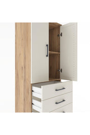 Hyperion Dolap 2 Raflı 4 Çekmeceli 2 Kapaklı 60x44x182 - S56M013V7B