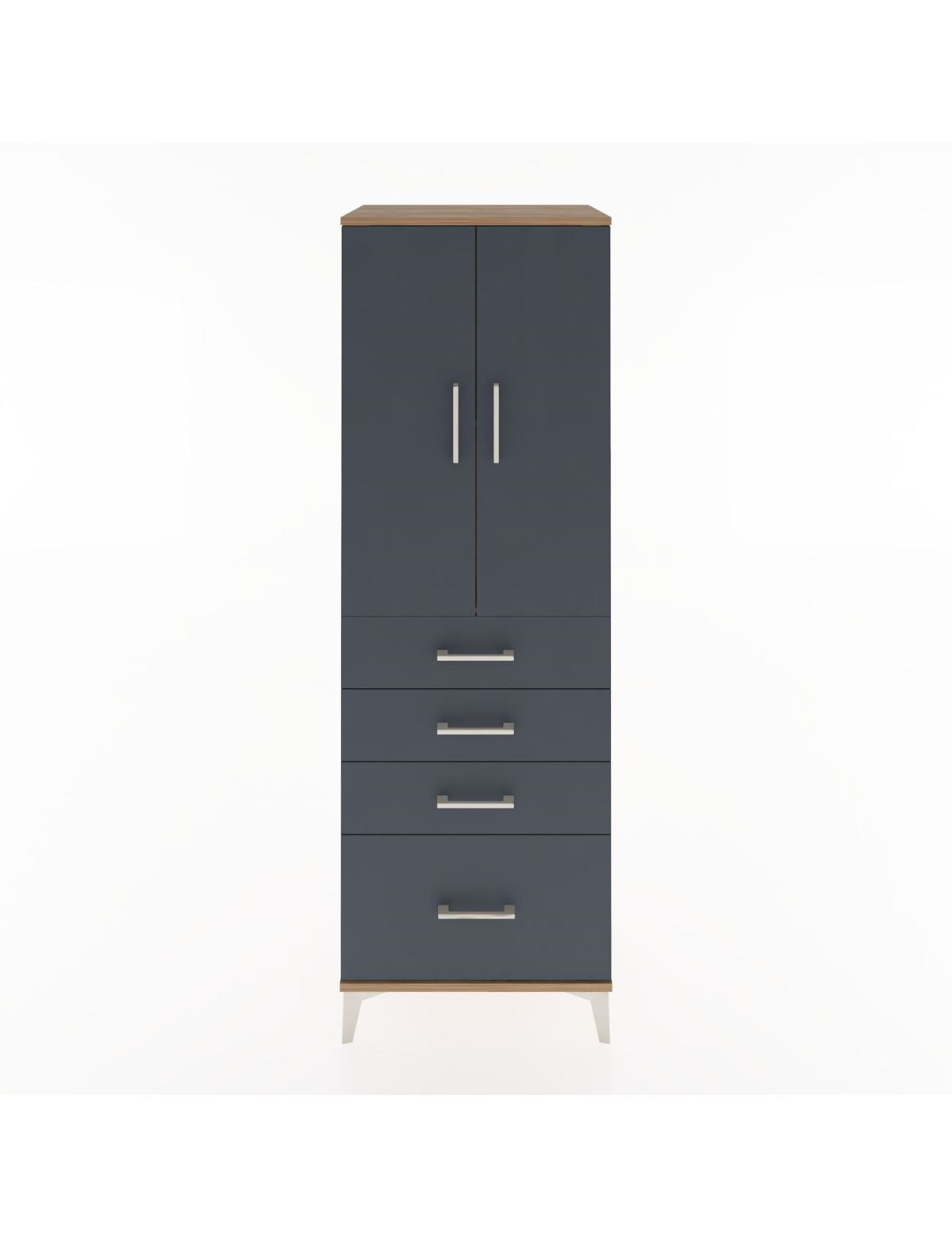 Hyperion Dolap 2 Raflı 4 Çekmeceli 2 Kapaklı 60x44x182 - S56M013V8B
