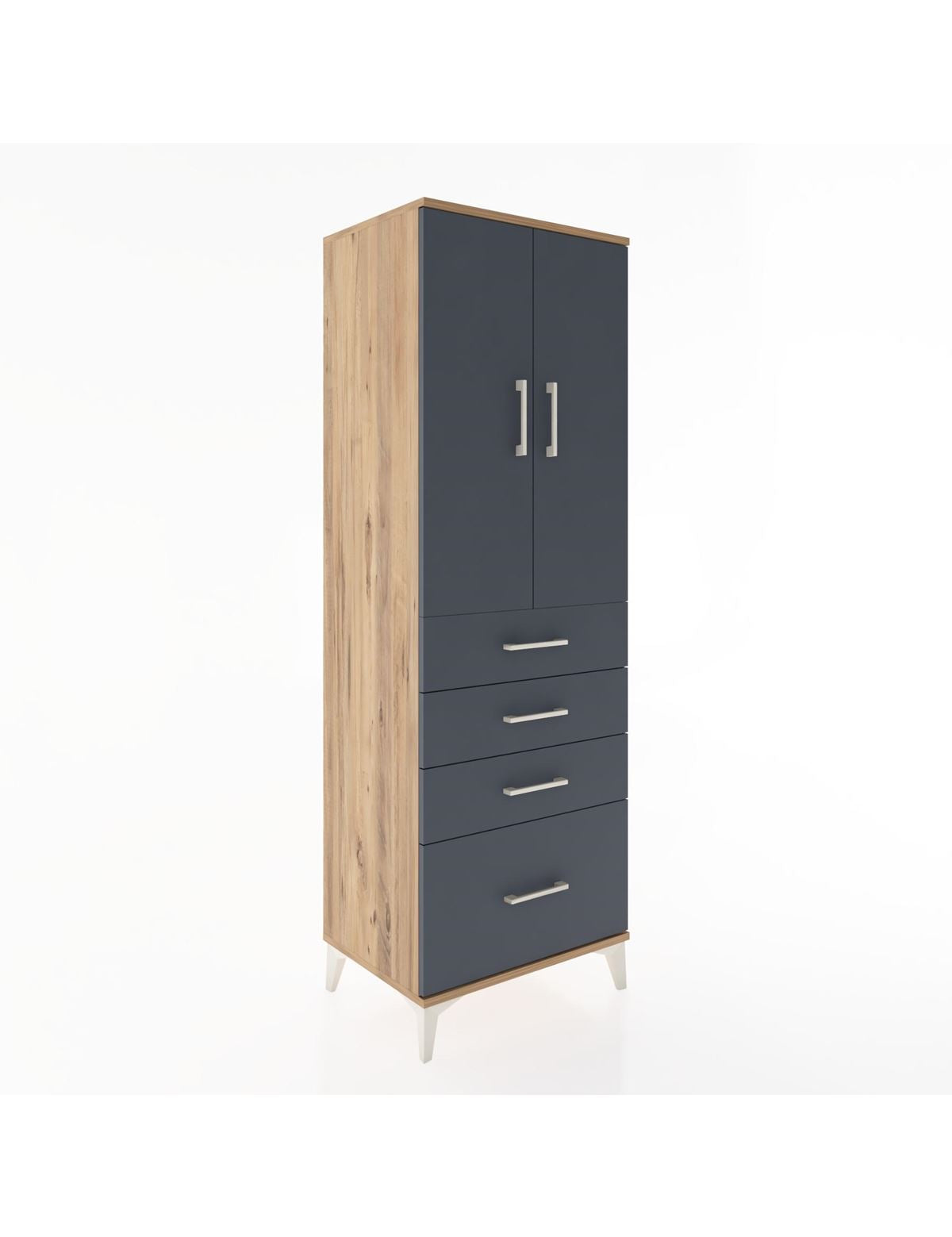 Hyperion Dolap 2 Raflı 4 Çekmeceli 2 Kapaklı 60x44x182 - S56M013V8B