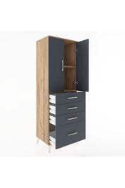 Hyperion Dolap 2 Raflı 4 Çekmeceli 2 Kapaklı 60x44x182 - S56M013V8B