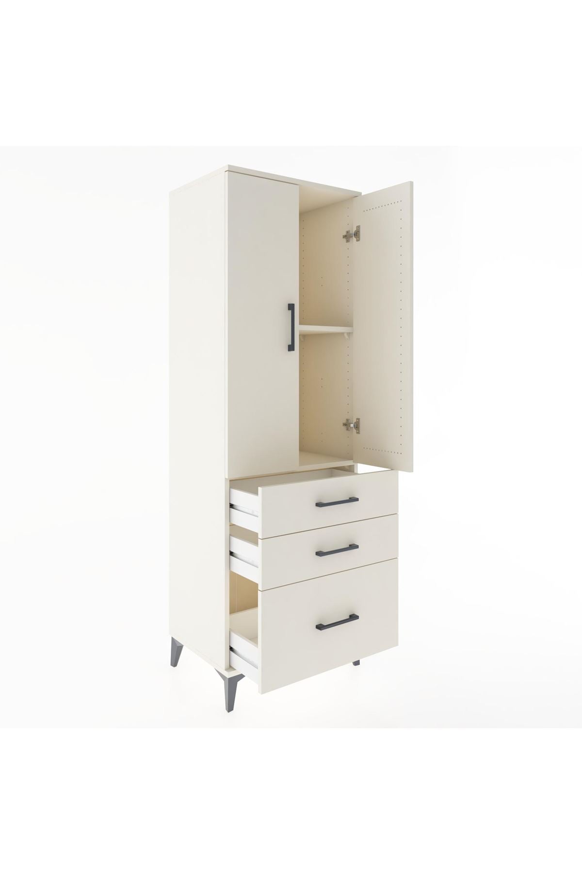 Hyperion Dolap 2 Raflı 3 Çekmeceli 2 Kapaklı 60x44x182 - S56M014V1B