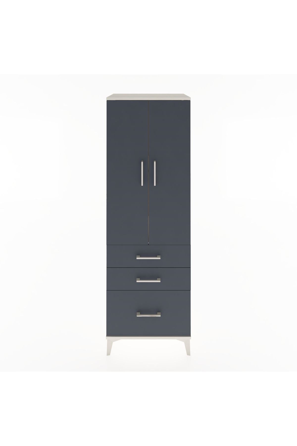 Hyperion Dolap 2 Raflı 3 Çekmeceli 2 Kapaklı 60x44x182 - S56M014V2B