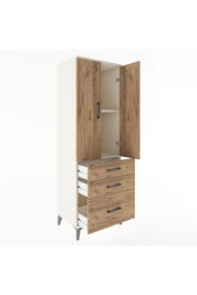 Hyperion Dolap 2 Raflı 3 Çekmeceli 2 Kapaklı 60x44x182 - S56M014V3B