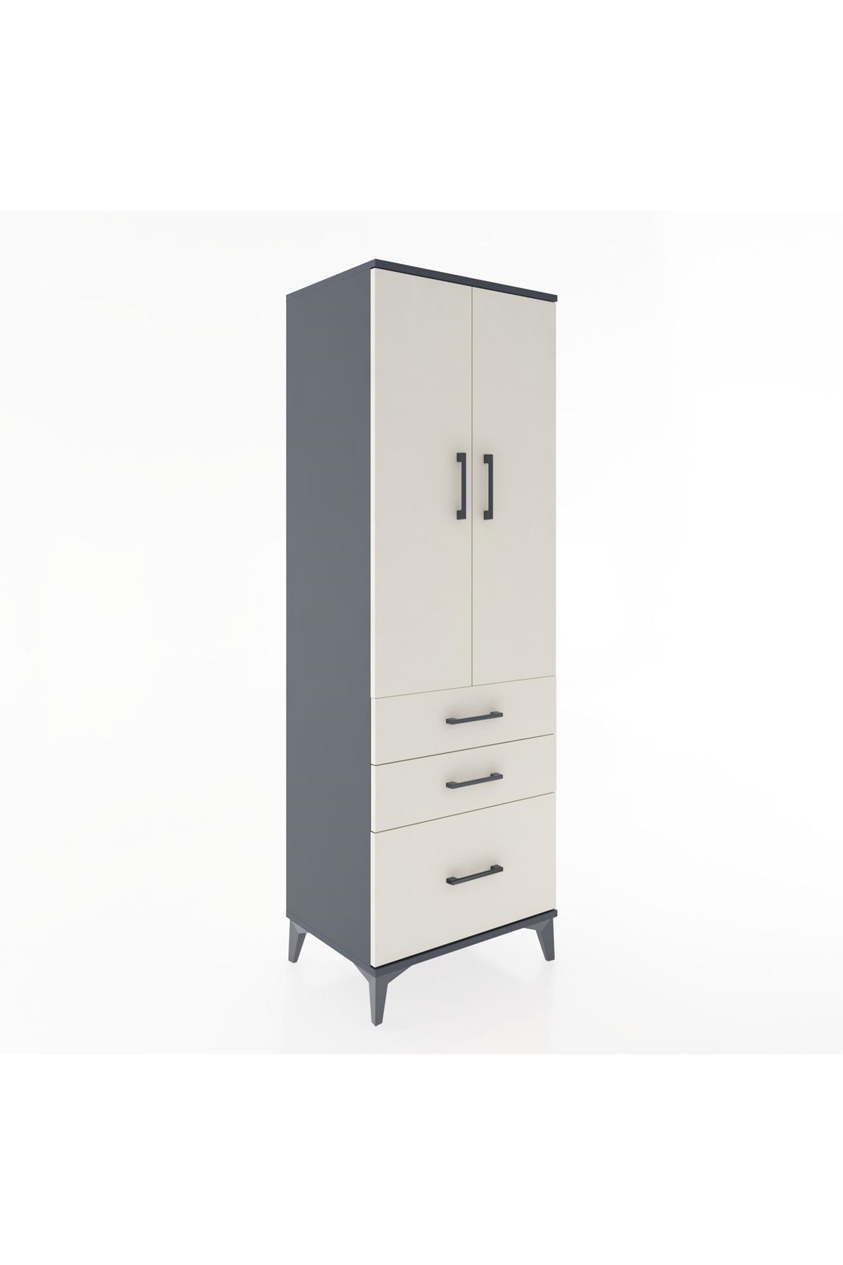 Hyperion Dolap 2 Raflı 3 Çekmeceli 2 Kapaklı 60x44x182 - S56M014V4B
