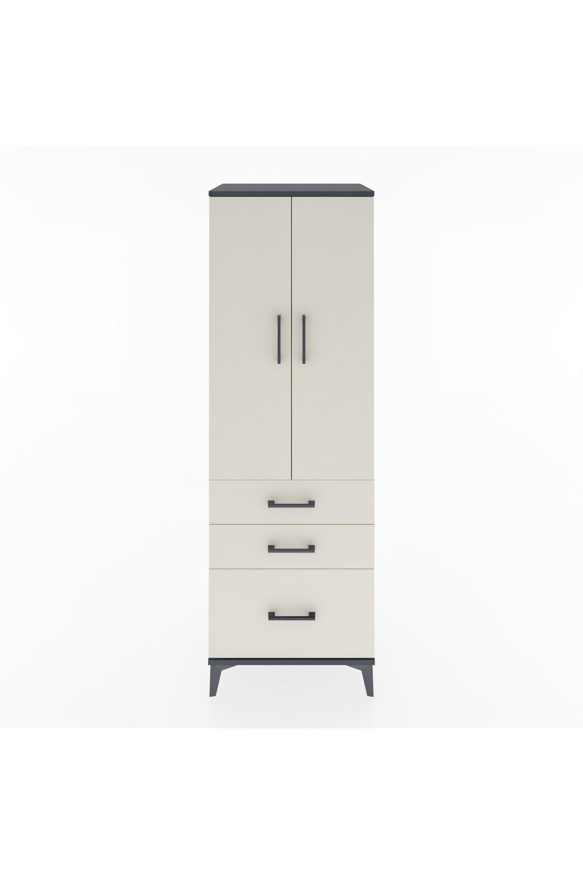 Hyperion Dolap 2 Raflı 3 Çekmeceli 2 Kapaklı 60x44x182 - S56M014V4B