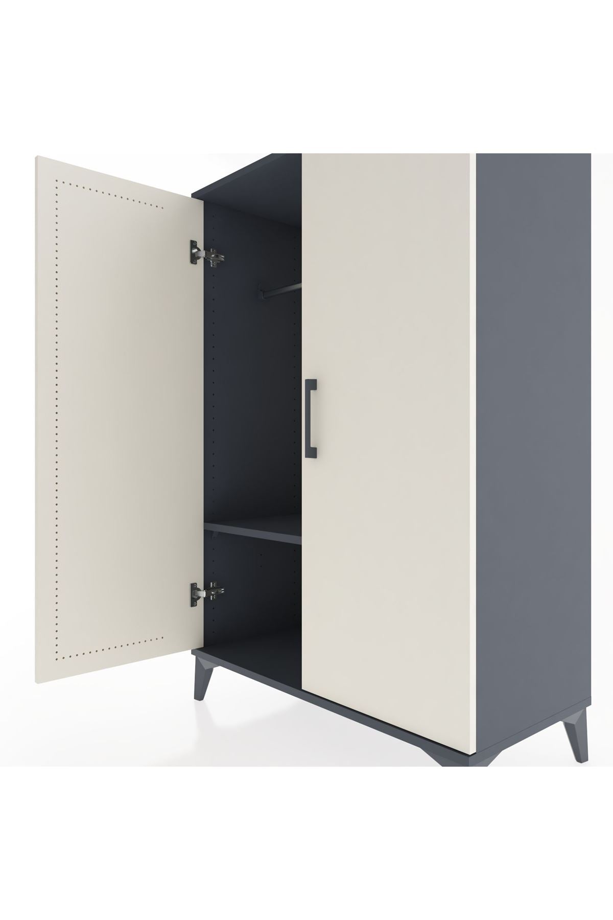Hyperion Dolap Tek Raflı 2 Kapaklı Tek Askılı 88x44x134 - S51M112V4B