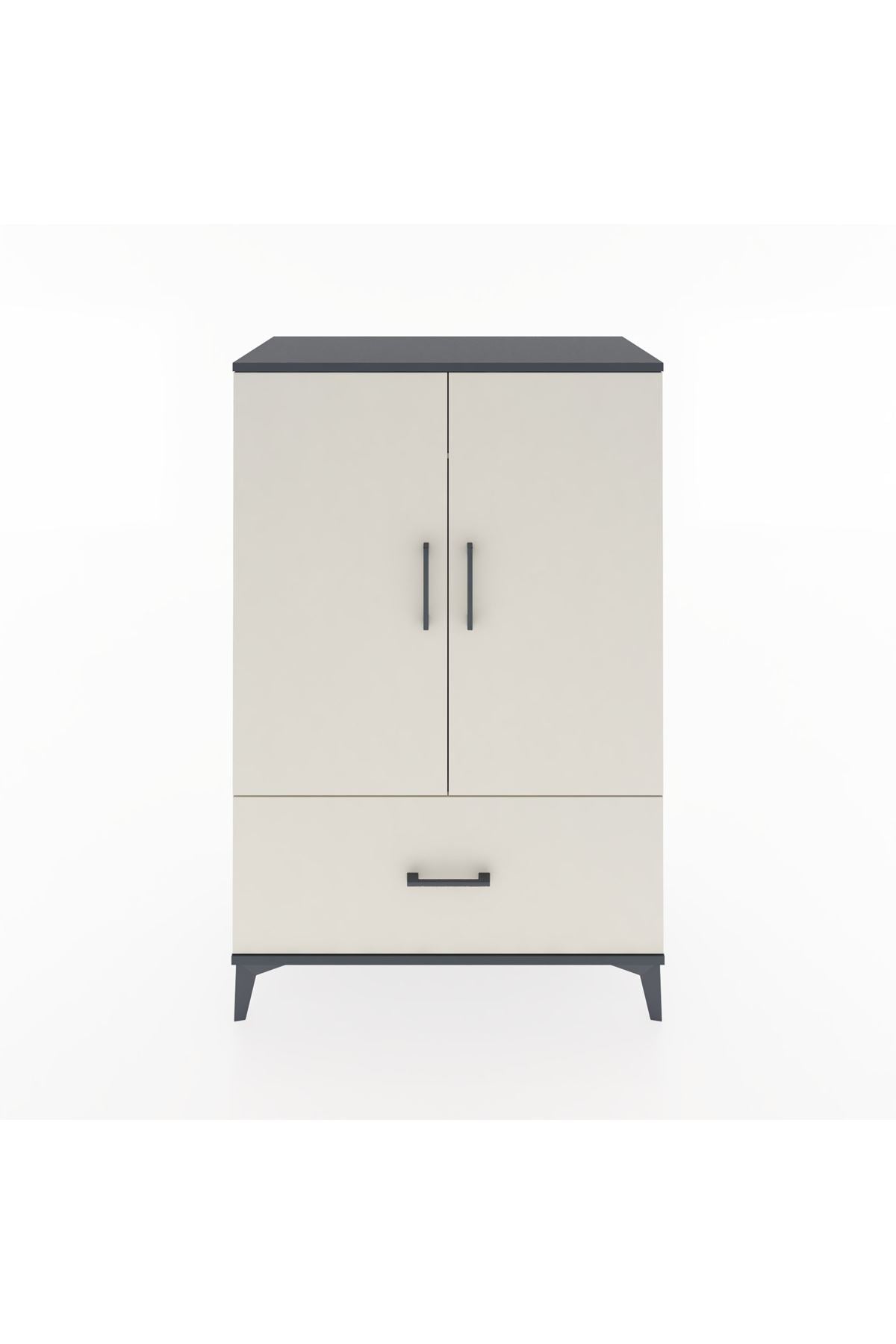 Hyperion Dolap Tek Raflı Tek Çekmeceli Tek Askılı 88x44x134 - S51M114V4B