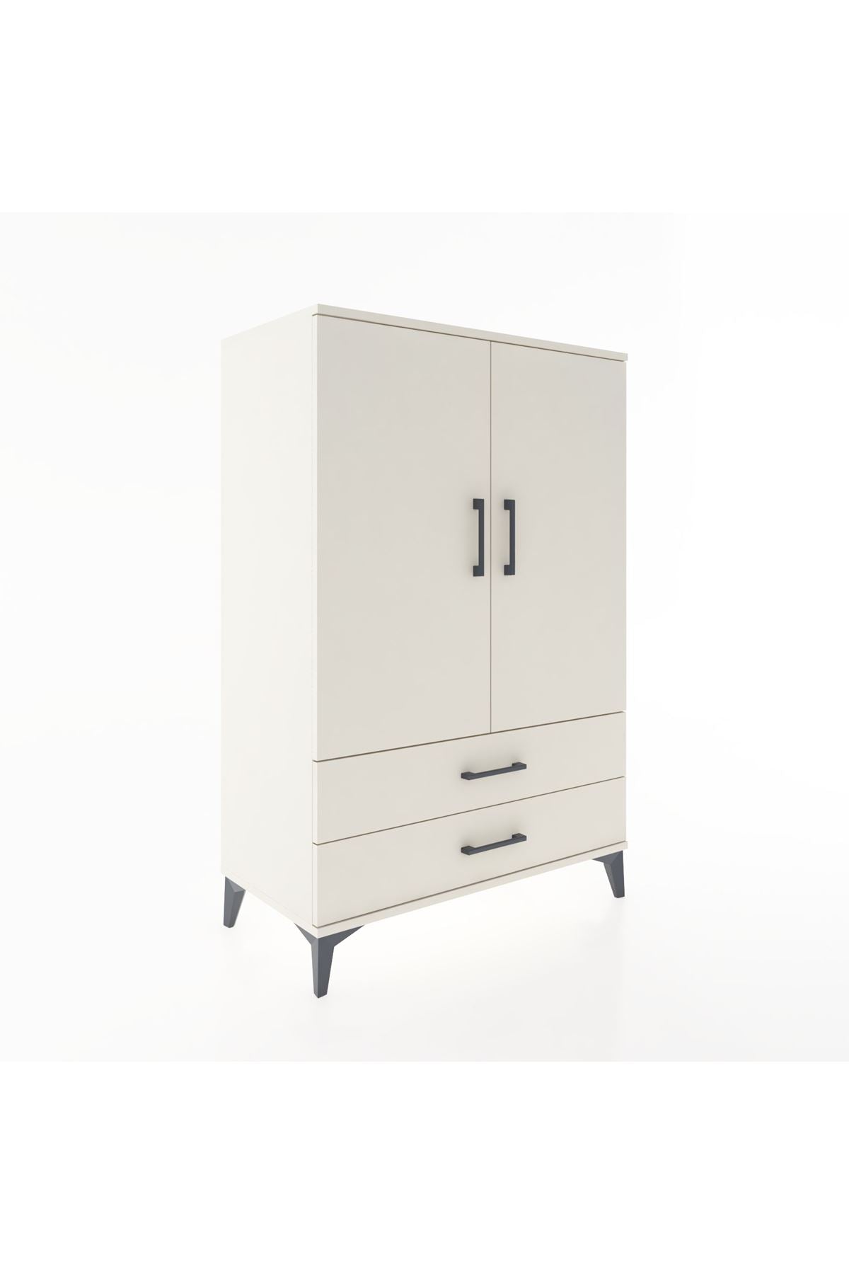 Hyperion Dolap Tek Raflı 2 Çekmeceli Tek Askılı 88x44x134 - S51M115V1B