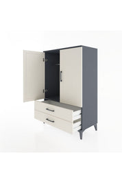 Hyperion Dolap Tek Raflı 2 Çekmeceli Tek Askılı 88x44x134 - S51M115V4B