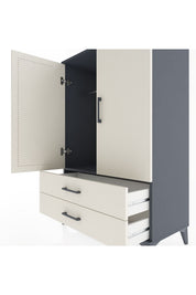 Hyperion Dolap Tek Raflı 2 Çekmeceli Tek Askılı 88x44x134 - S51M115V4B