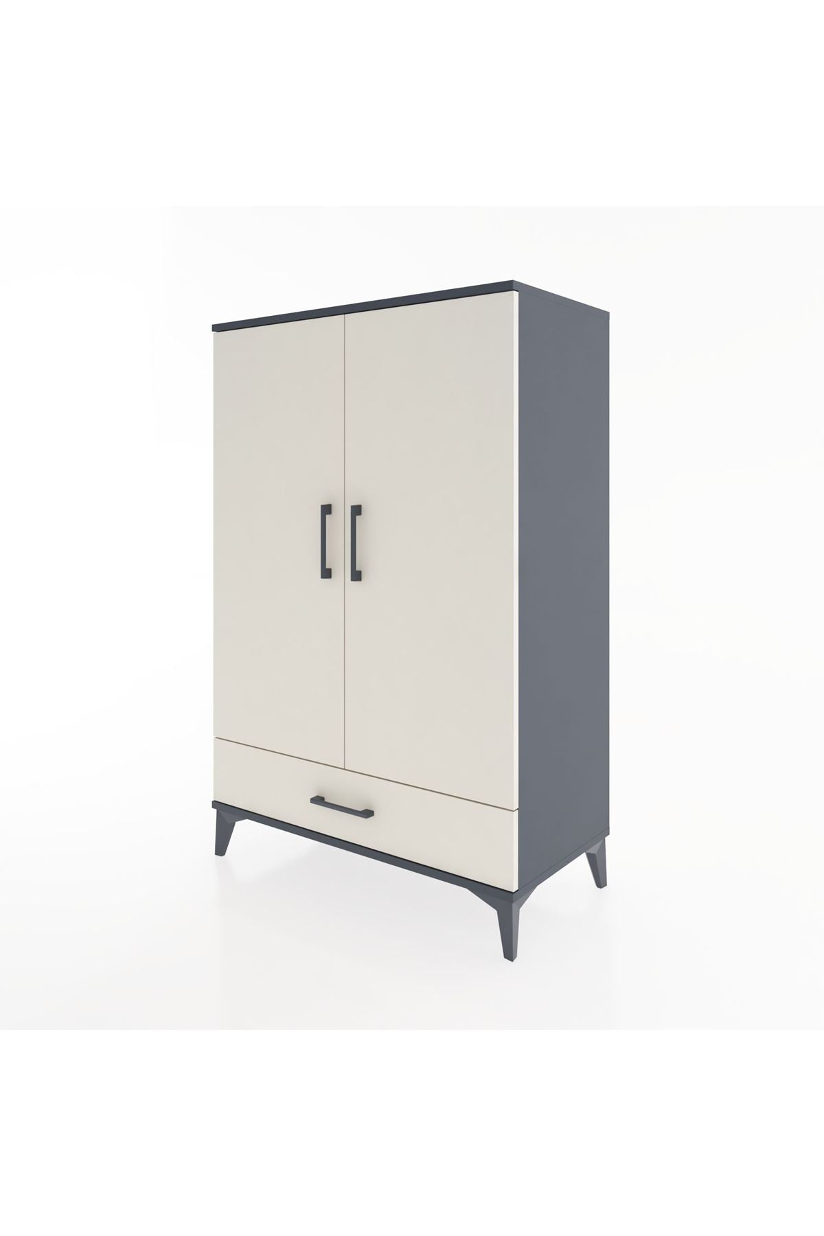 Hyperion Dolap Tek Raflı Tek Çekmeceli Tek Askılı 88x44x134 - S51M116V4B