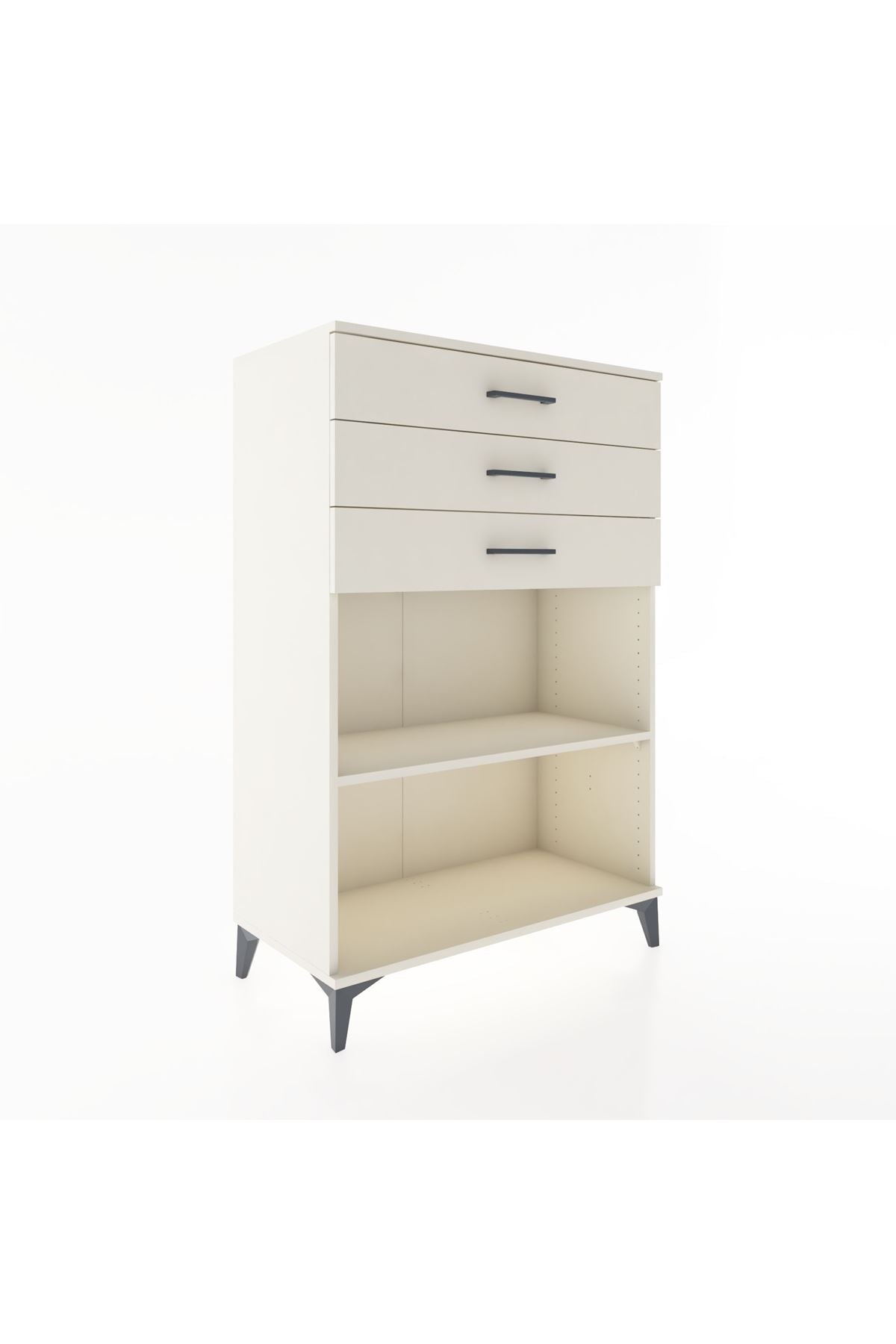 Hyperion Dolap Tek Raflı 3 Çekmeceli 88x44x134 - S51M121V1B