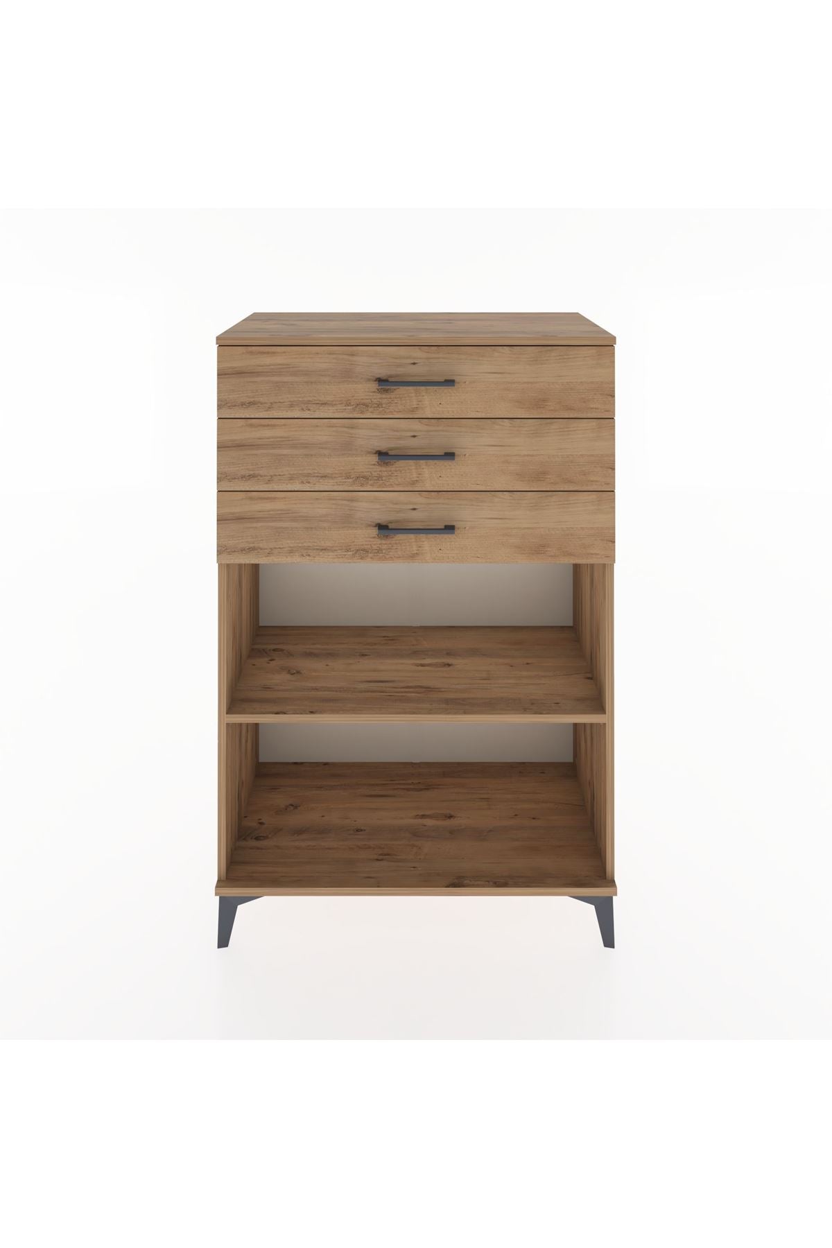 Hyperion Dolap Tek Raflı 3 Çekmeceli 88x44x134 - S51M121V9B