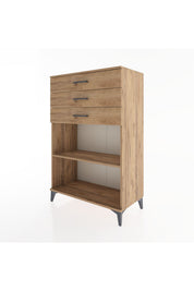 Hyperion Dolap Tek Raflı 3 Çekmeceli 88x44x134 - S51M121V9B