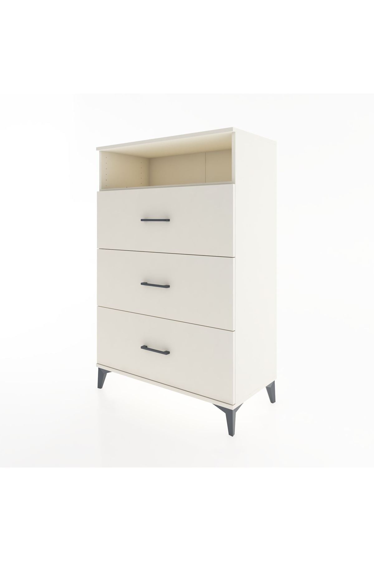 Hyperion Dolap Tek Raflı 3 Çekmeceli 88x44x134 - S51M123V1B