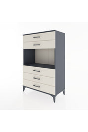 Hyperion Dolap Tek Raflı 5 Çekmeceli 88x44x134 - S51M126V4B