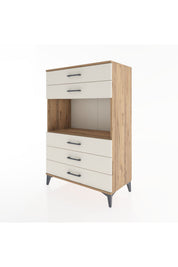 Hyperion Dolap Tek Raflı 5 Çekmeceli 88x44x134 - S51M126V7B