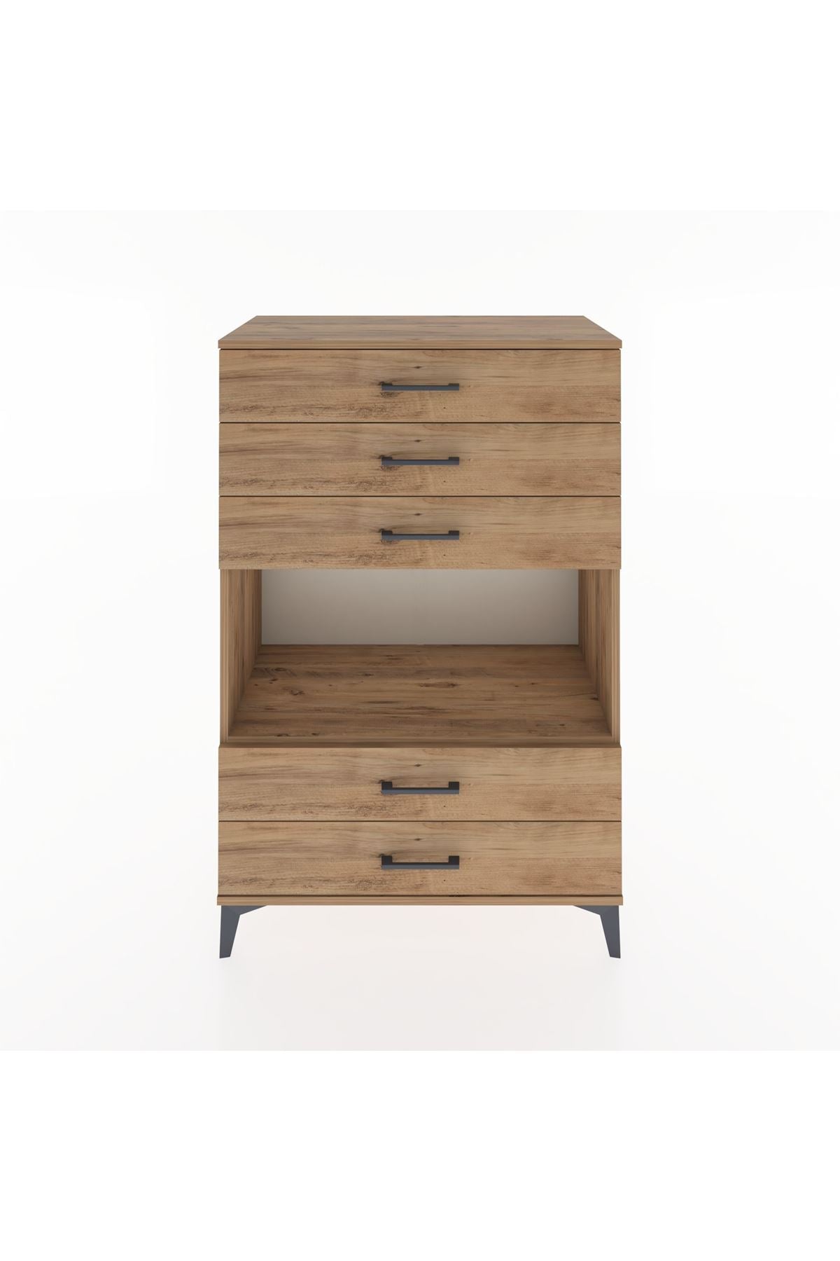 Hyperion Dolap Tek Raflı 5 Çekmeceli 88x44x134 - S51M127V9B