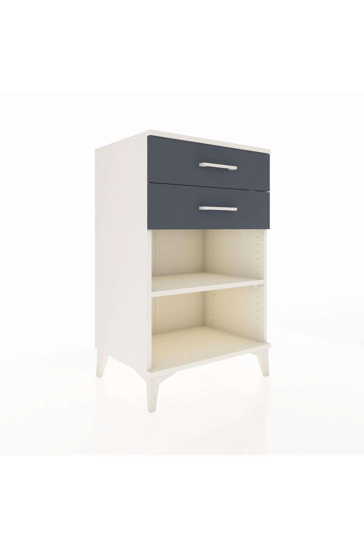 Hyperion Komodin Tek Raflı 2 Çekmeceli 60x44x96 - S47M003V2B