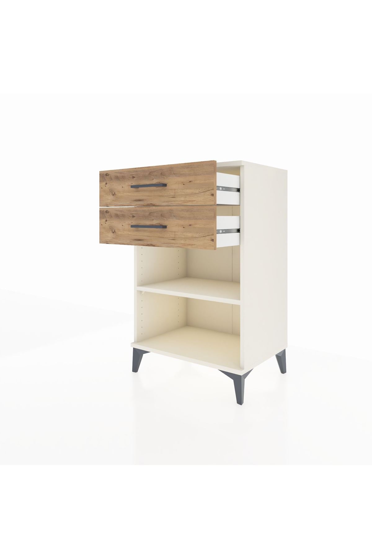 Hyperion Komodin Tek Raflı 2 Çekmeceli 60x44x96 - S47M003V3B