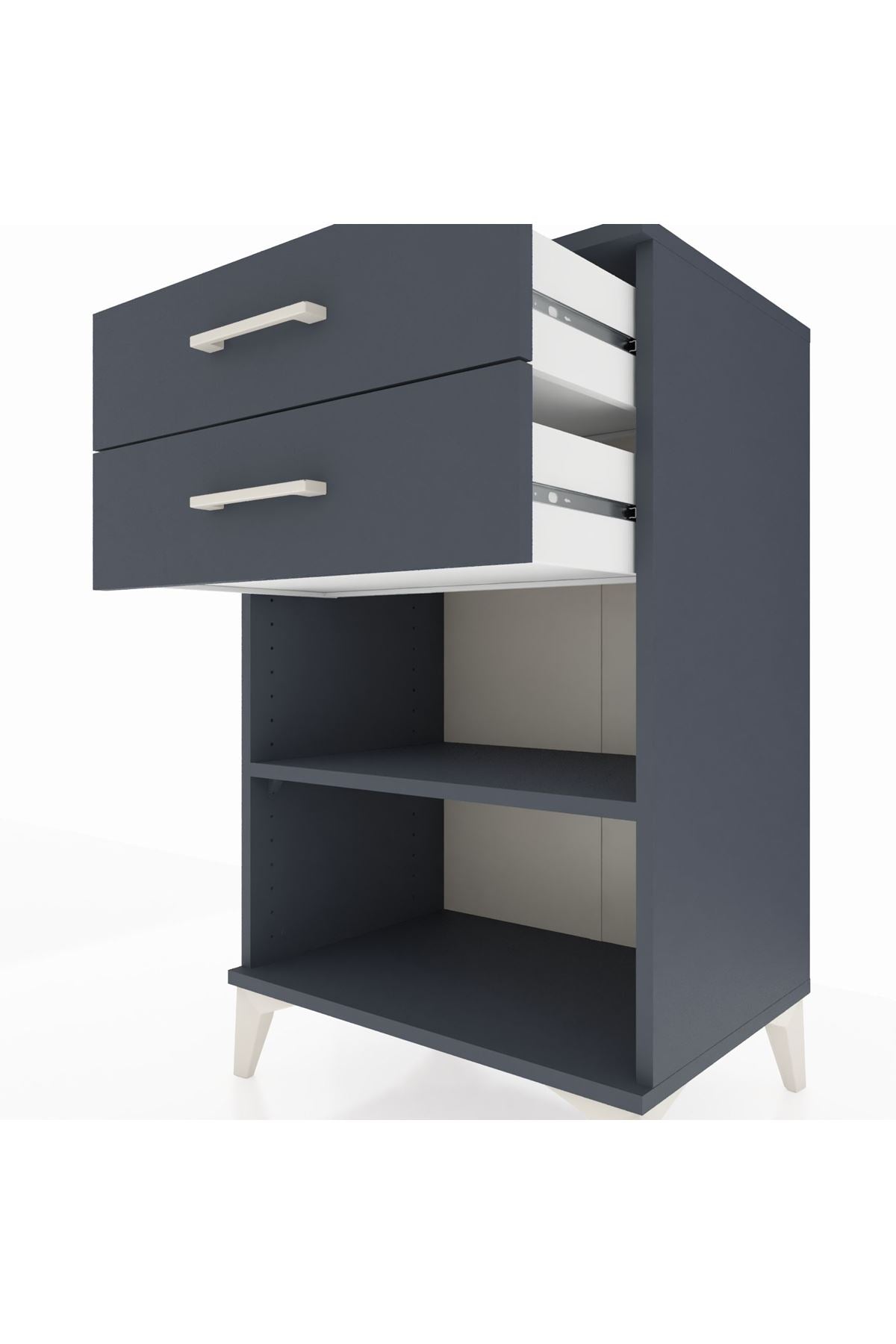 Hyperion Komodin Tek Raflı 2 Çekmeceli 60x44x96 - S47M003V5B