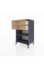 Hyperion Komodin Tek Raflı 2 Çekmeceli 60x44x96 - S47M003V6B
