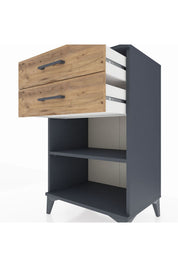 Hyperion Komodin Tek Raflı 2 Çekmeceli 60x44x96 - S47M003V6B