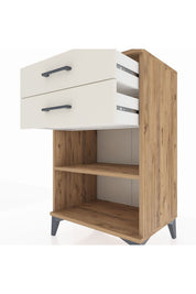 Hyperion Komodin Tek Raflı 2 Çekmeceli 60x44x96 - S47M003V7B