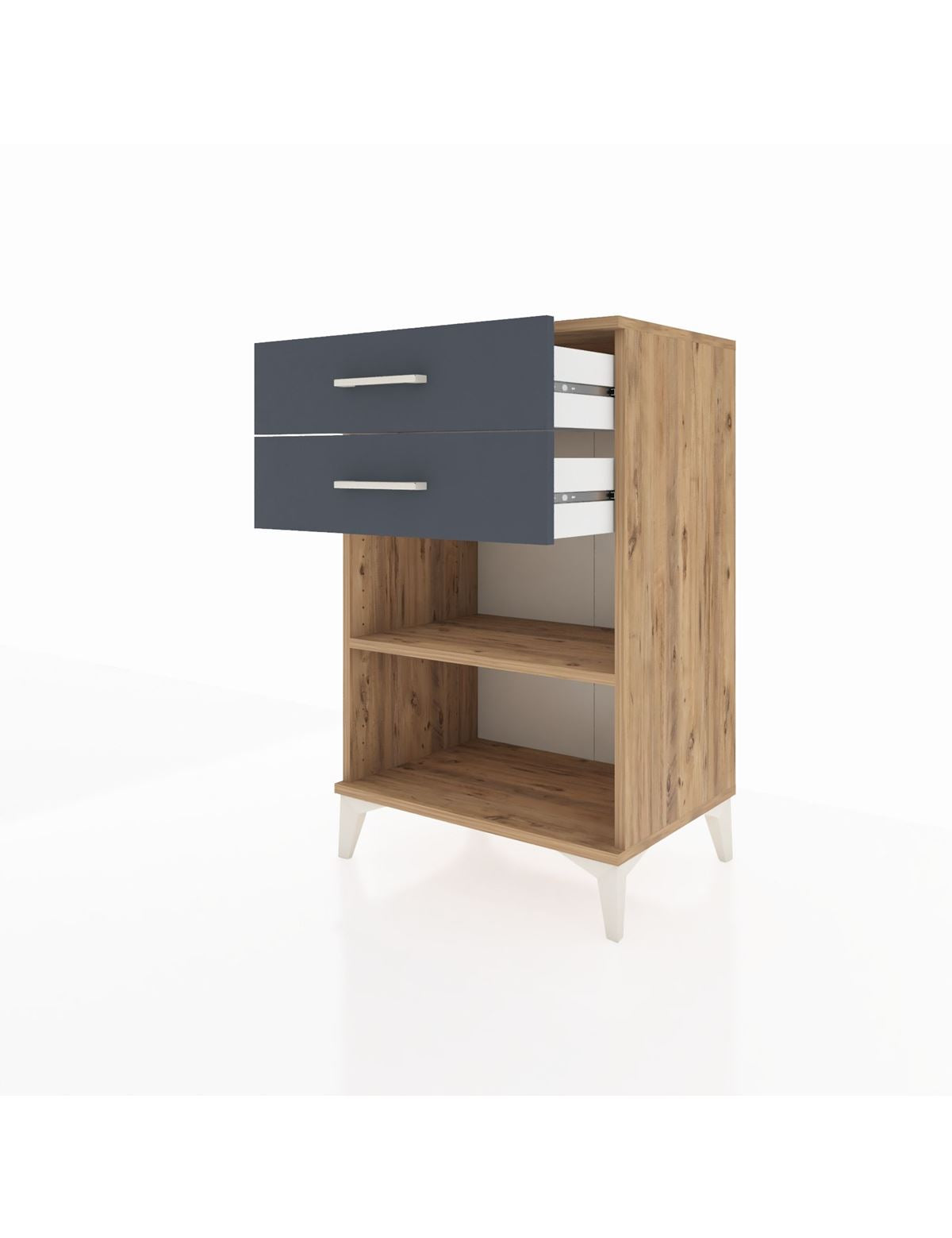 Hyperion Komodin Tek Raflı 2 Çekmeceli 60x44x96 - S47M003V8B