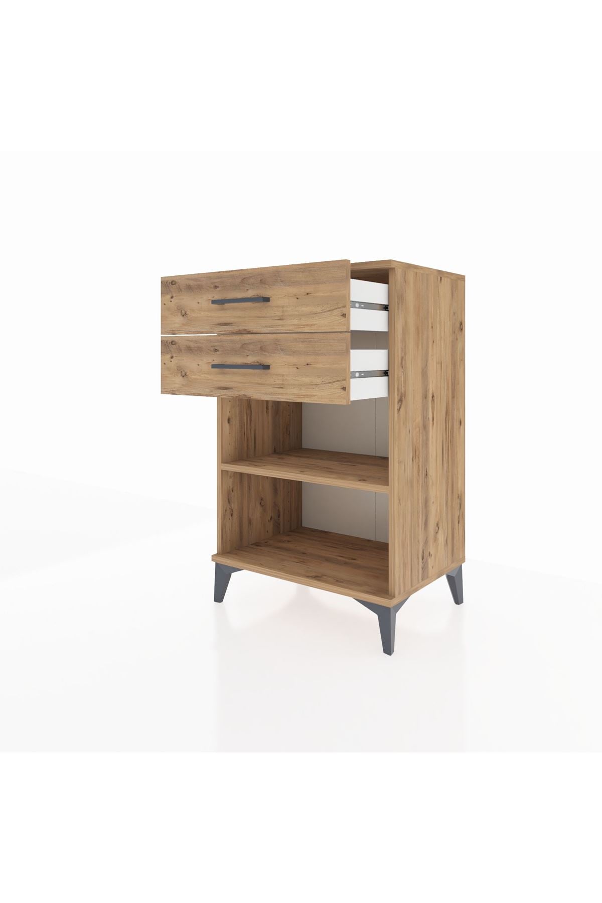 Hyperion Komodin Tek Raflı 2 Çekmeceli 60x44x96 - S47M003V9B