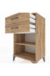 Hyperion Komodin Tek Raflı 2 Çekmeceli 60x44x96 - S47M003V9B