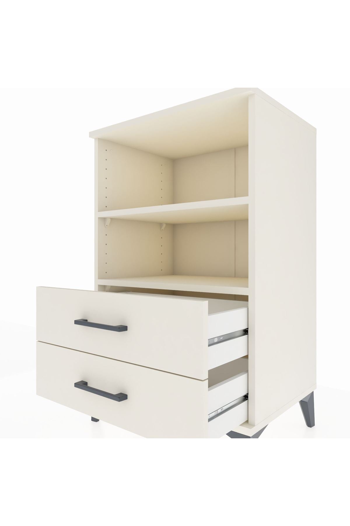 Hyperion Komodin 2 Raflı 2 Çekmeceli 60x44x96 - S47M004V1B