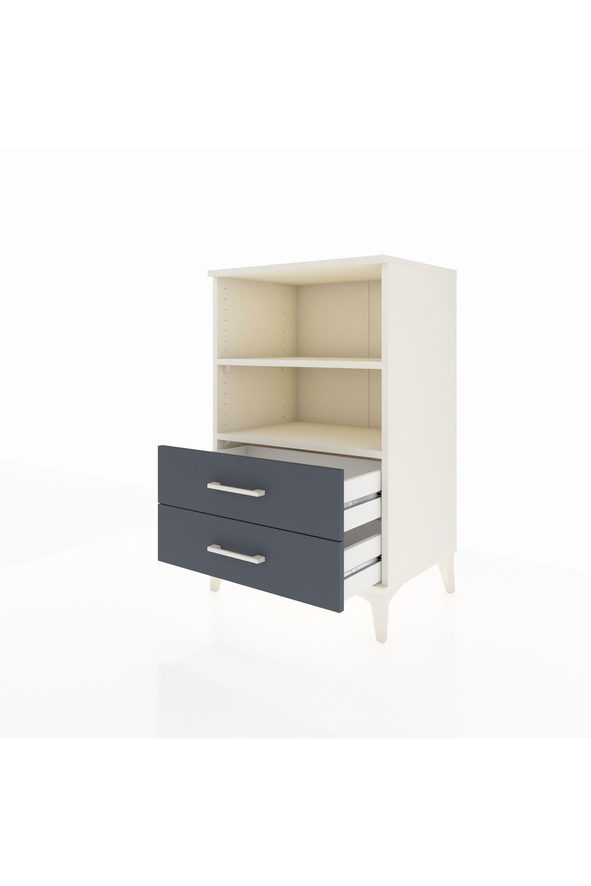 Hyperion Komodin 2 Raflı 2 Çekmeceli 60x44x96 - S47M004V2B