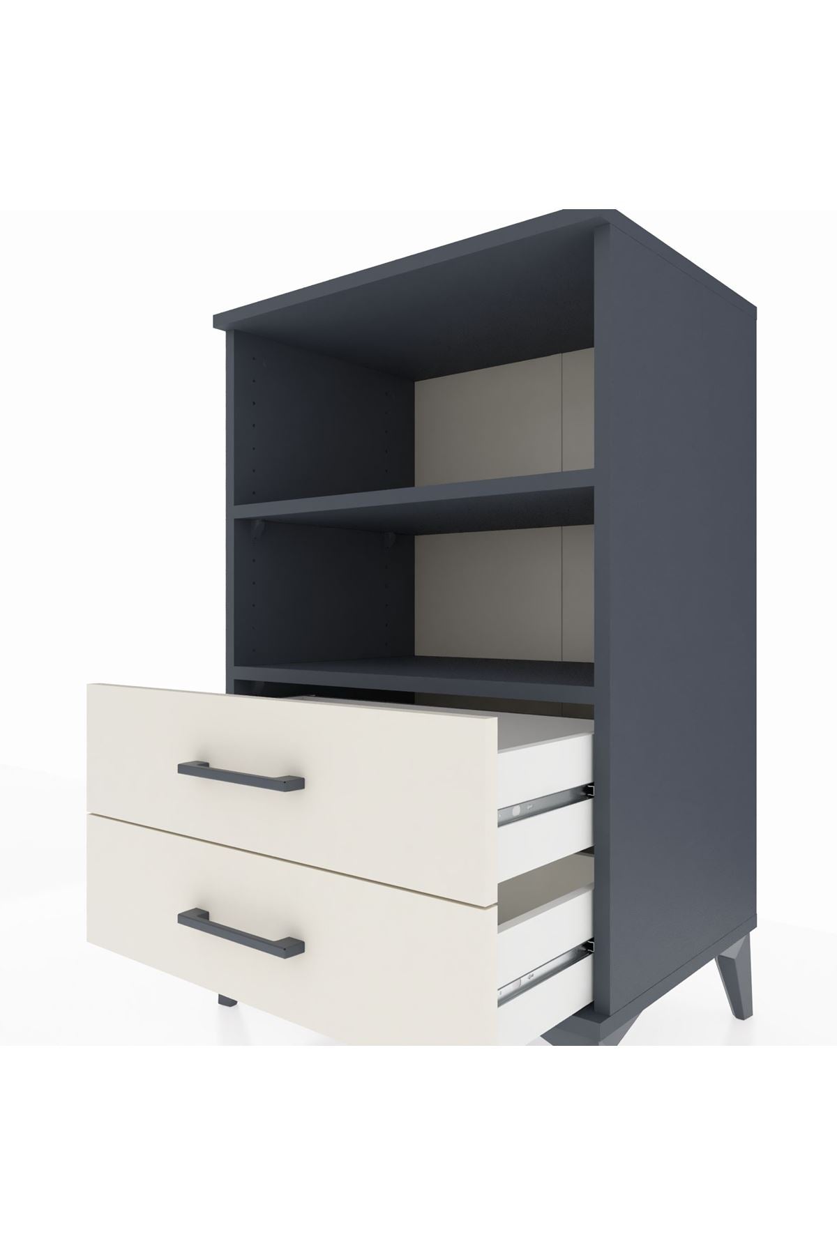 Hyperion Komodin 2 Raflı 2 Çekmeceli 60x44x96 - S47M004V4B