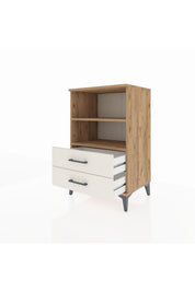 Hyperion Komodin 2 Raflı 2 Çekmeceli 60x44x96 - S47M004V7B