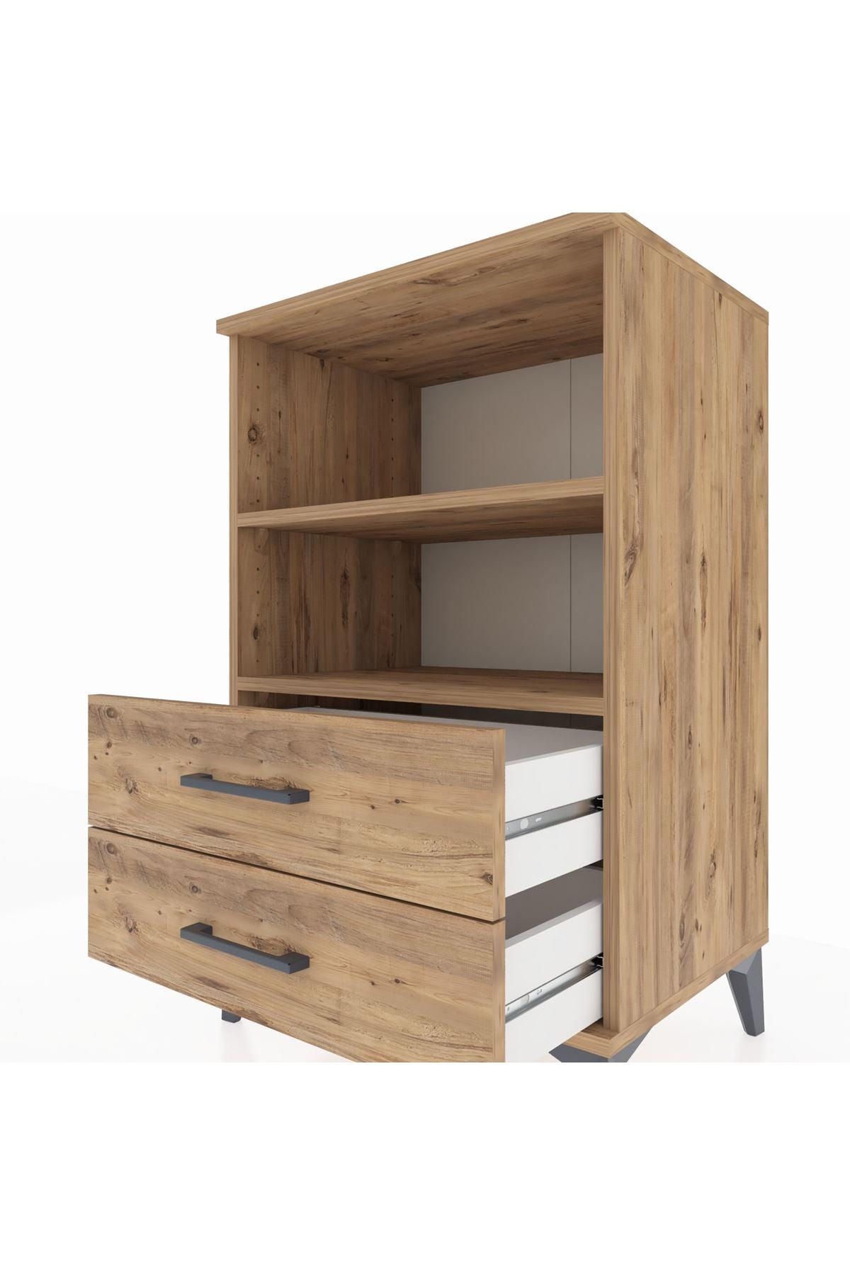 Hyperion Komodin 2 Raflı 2 Çekmeceli 60x44x96 - S47M004V9B