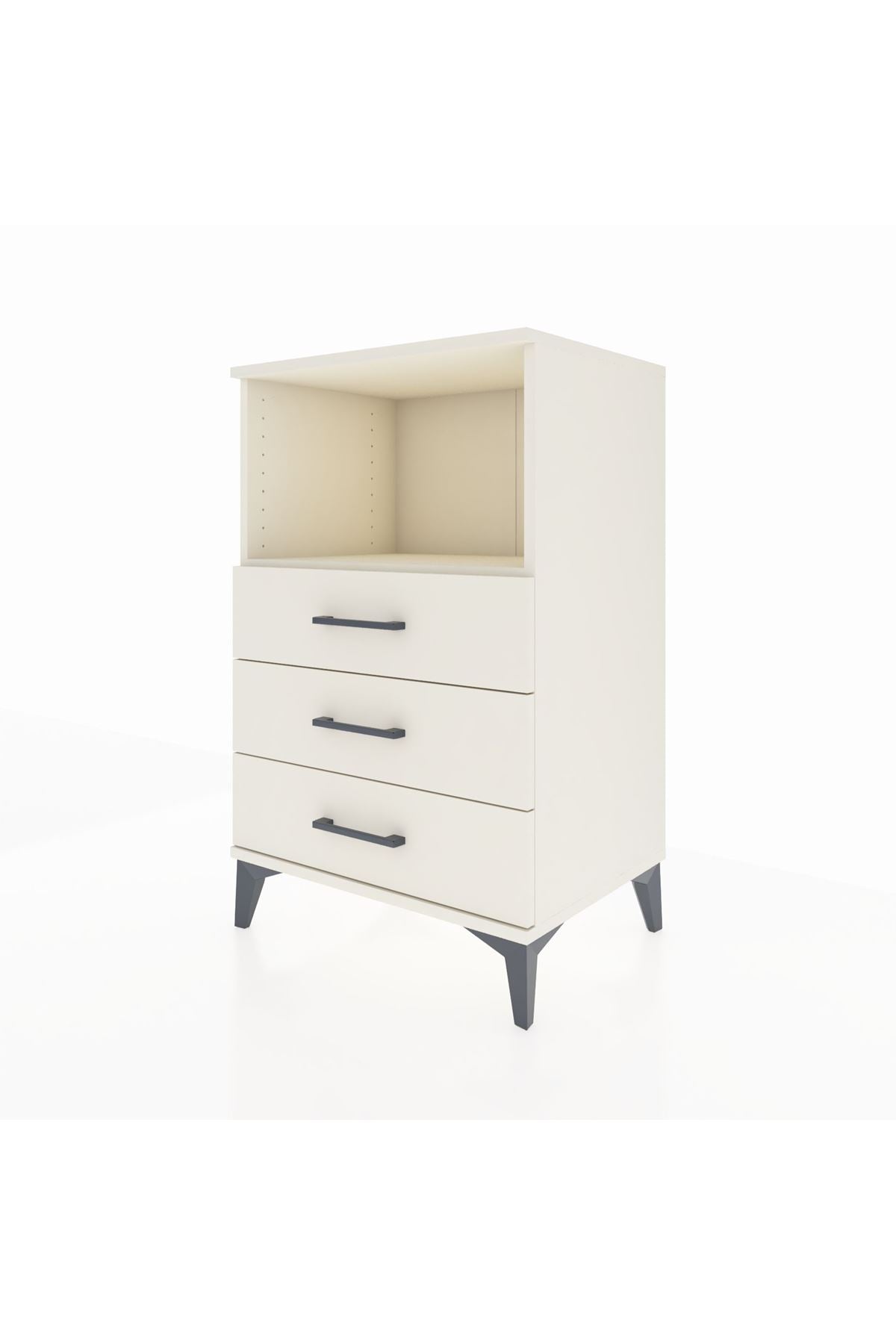 Hyperion Komodin Tek Raflı 3 Çekmeceli 60x44x96 - S47M005V1B