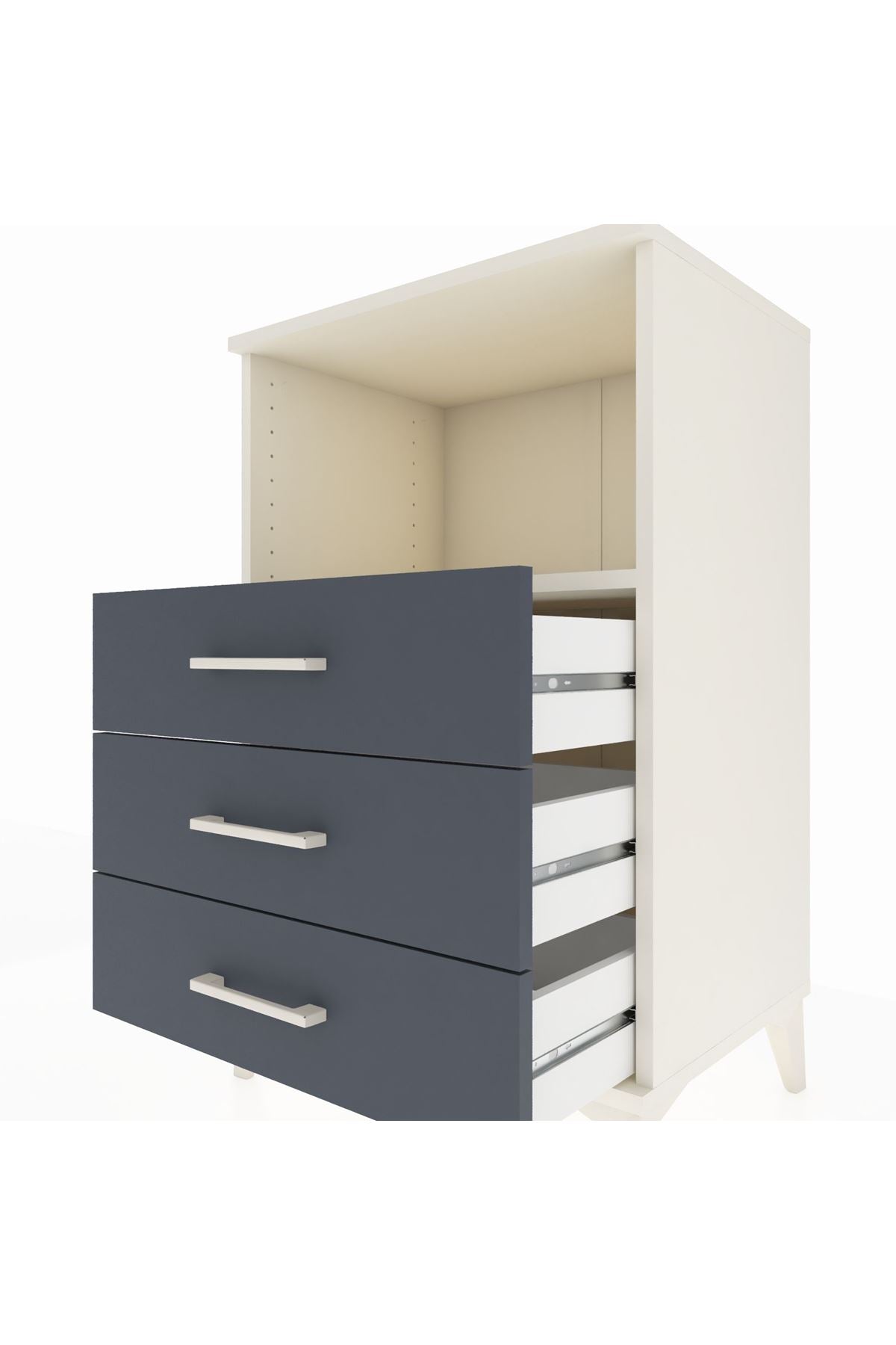 Hyperion Komodin Tek Raflı 3 Çekmeceli 60x44x96 - S47M005V2B