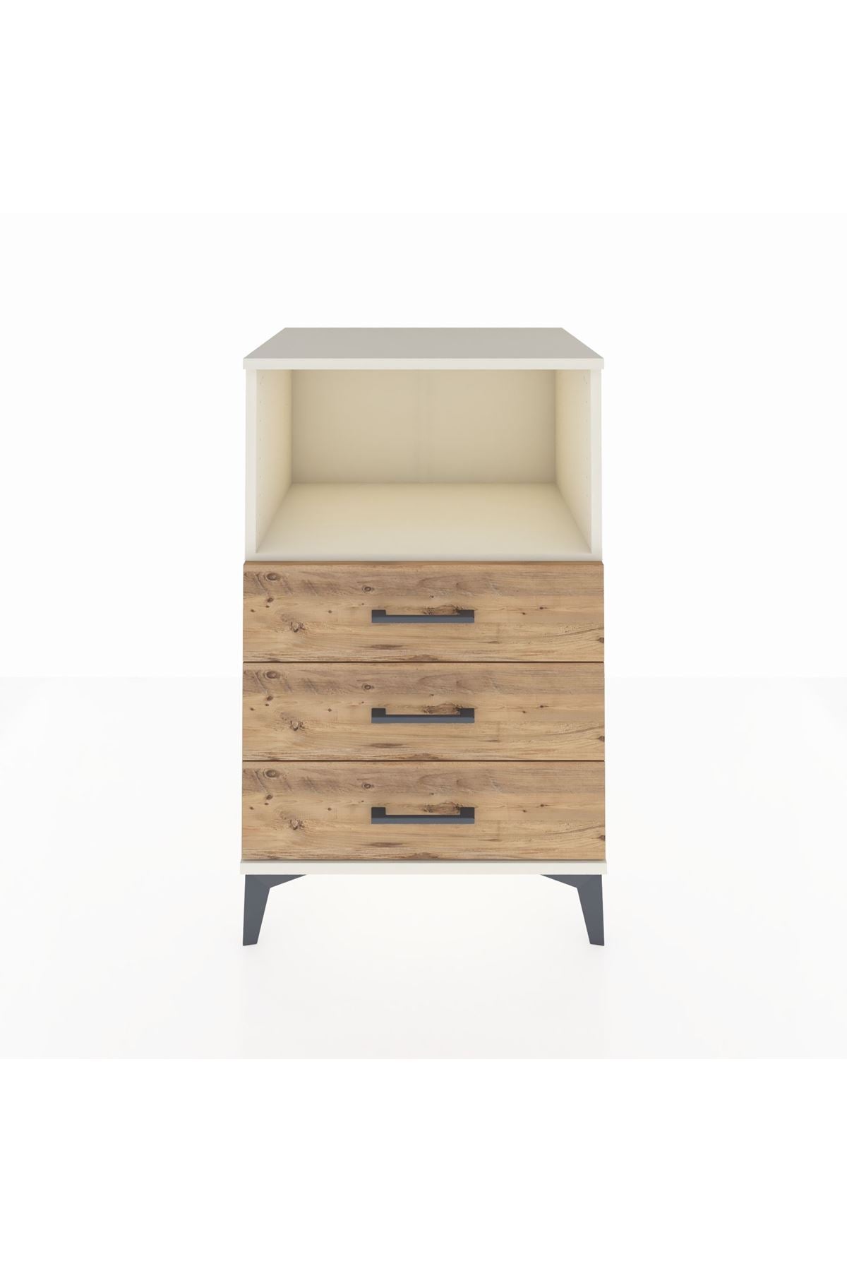 Hyperion Komodin Tek Raflı 3 Çekmeceli 60x44x96 - S47M005V3B