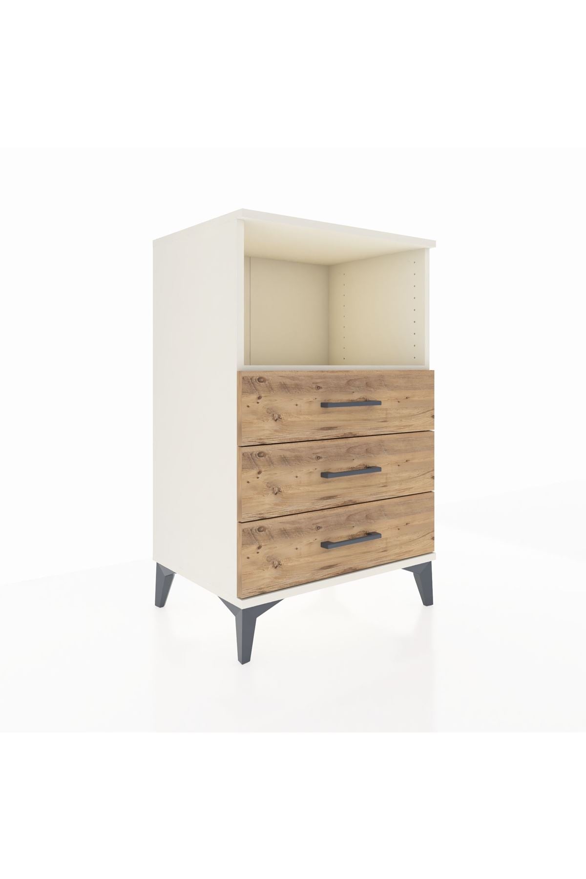 Hyperion Komodin Tek Raflı 3 Çekmeceli 60x44x96 - S47M005V3B