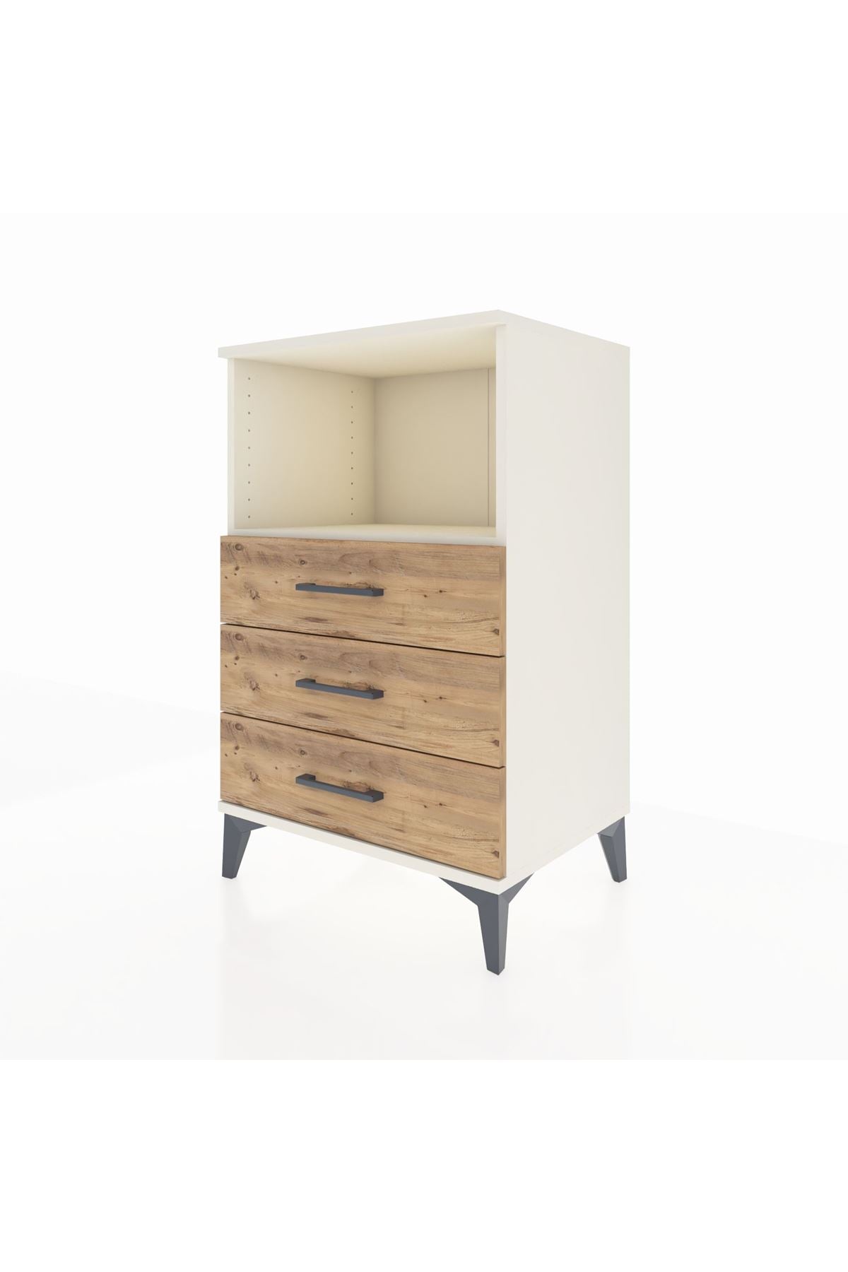 Hyperion Komodin Tek Raflı 3 Çekmeceli 60x44x96 - S47M005V3B